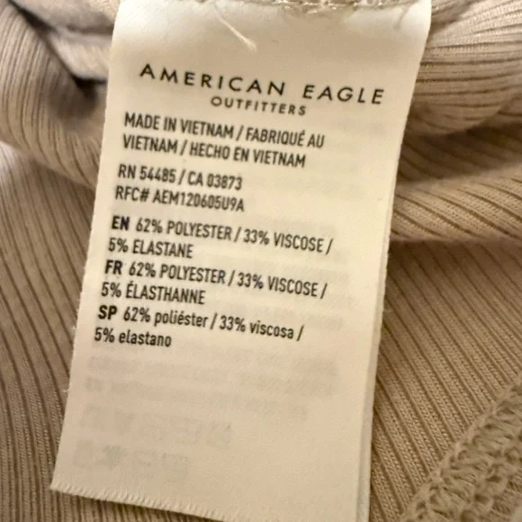 American Eagle Outfitters Taupe Ribbed Bodysuit - like new! - Picture 5 of 5